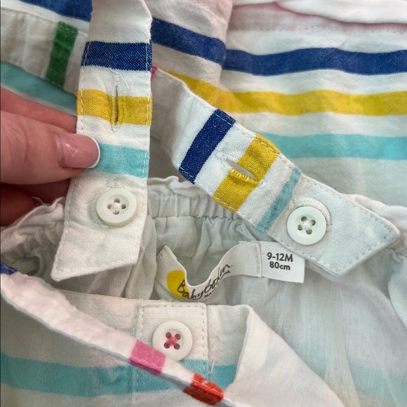Baby Boden Stripe Pinafore Dress Baby Girl Size 9-12 months - Picture 5 of 7